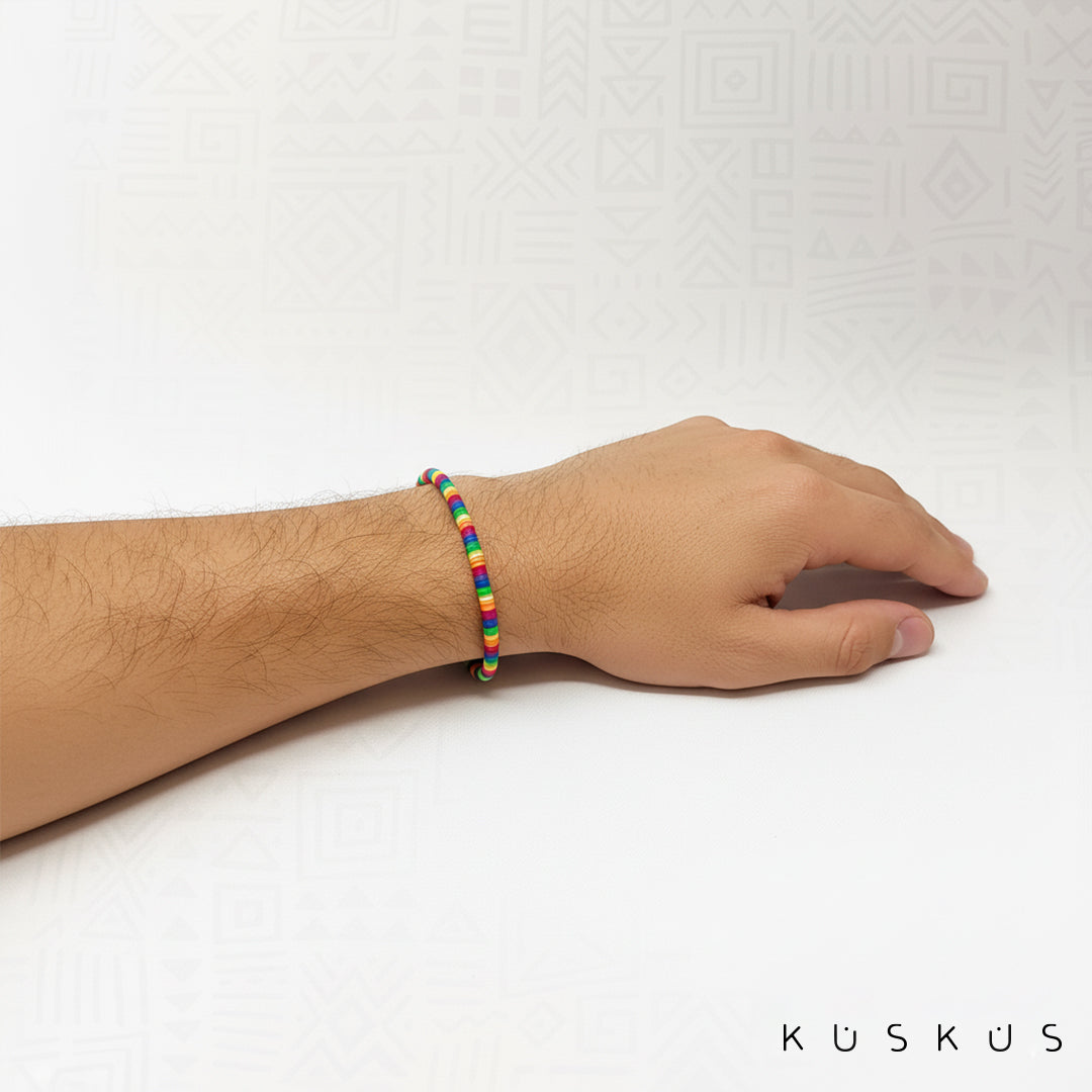 Set Artesanal Vulcanita Africano   | Pulsera + Tobillera + Collar | Diseños Únicos + Envío Gratis