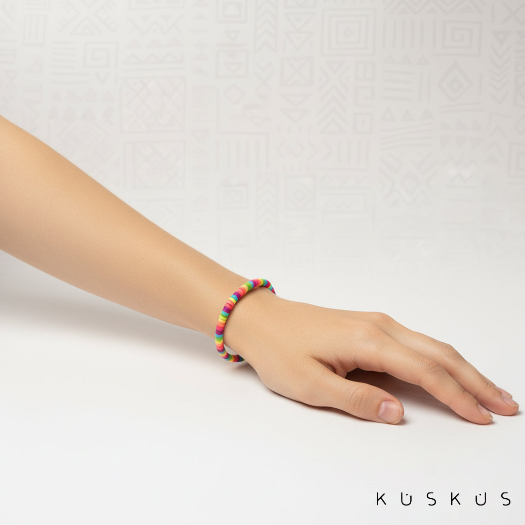 Set Artesanal Vulcanita Africano   | Pulsera + Tobillera + Collar | Diseños Únicos + Envío Gratis