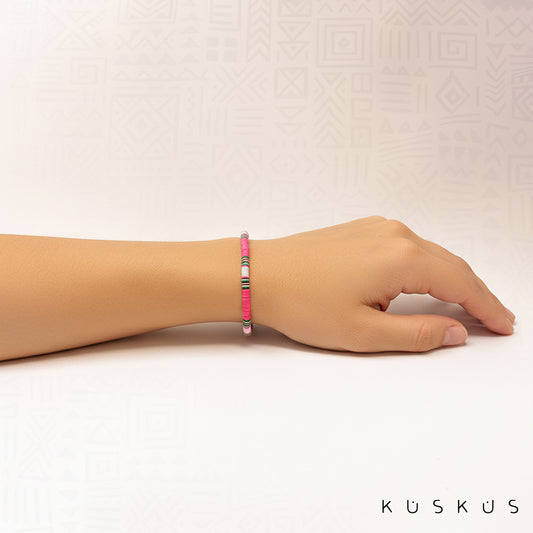 Set Artesanal Vulcanita Africano   | Pulsera + Tobillera + Collar | Diseños Únicos + Envío Gratis